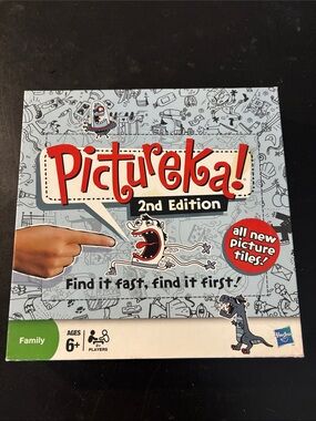 Hasbro Pictureka! 2nd Edition Board Game - Light Blue, Red, White